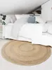 Carpets Natural Reed Handmade Cool Carpet For Summer Decoration Rug Japanese Style Round Shaped Tatami Mat