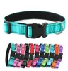 Reflective Dogs Collars Colorful Fadeproof Designer Belt for Large with Soft Neoprene Padded Breathable Nylon Puppy Collar Adjustable Pet Supplies 0107