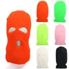 Basker 19Color Full Face Cover Mask Three 3 Hole Balaclava Knit Hat Tactical Winter Ski Cycling Beanie Scarf Varma masker