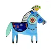 Brooches CINDY XIANG Cute Enamel Horse For Women 4 Colors Available Fashion Animal Pin Cartoon Jewelry Winter Coat Accessories