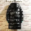 Men's Jackets Winter Warm Light Long Parkas Waterproof Jacket Large Size Thicken Smooth Shiny Hooded Cottonpadded Coats 230106