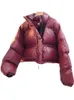 Women s Down Parkas Cotton Padded Glossy Snow Parka Women Winter Waterproof Oversize 2XL Coat Stand Collar Thickened Puffer Jacket 230106