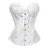 Bustiers Corsets Vintage Overbust Corset Pour Femmes Gothique Sexy Floral Lace Up Lingerie Top