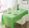 Festivalfest engångsbord täcker PE Plastic Dining Tabless TableCover Tabelduk Bröllopsfödelsedagsduk För rektangel Desk Solid Color Wholesale 0109