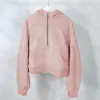 Fashion Scubas Damen-Yoga-Hoodies, Jacken, dicke Scuba-Kapuzenpullover, Sport-Terry-Designer-Pullover mit halbem Reißverschluss, lockere kurze Kleidung, Winter, TT9