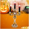 Party Decoration Led Candle Light Skeleton Halloween Candelabra Skl Lamp Lights Ghost Festival Atmosphere Y201006 Drop Delivery Home Dheyb