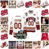 O h￳quei da faculdade usa 2022 NCAA Frozen Four Championship Pioneers Denver Denver Du Ice Hockey Jersey 35 Adam Berkhoel 21 Kevin Doell 20 Connor James 20 Aaron