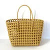 Storage Boxes Breathable Comfortable Handle Handmade Shopping Basket Supplies