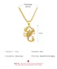 Łańcuchy Modyle 2023 Western Hip-Hop wisiork Naszyjnik Kreatywny złoty skorpion mężczyźni biżuteria kobiety