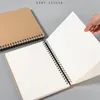 Ретро спиральная катушка эскиза книги Kraft Paper Notebbook Sketch Pad Книга дневник Студент Журнал Журнал живопись Memo A8C4