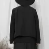 Herrjackor stor casual japan japansk mode personlig blixtlås design asymmetrisk packet lös krasslösa jackor
