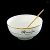 Bowls 6pcs/set 4.5 Inch Real Bone China Rice Bowl Ceramic Korean Cuisine Small For Kids Sauce Container Chinese