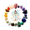 Loose Gemstones 7Pcs/Set Reiki Seven Chakra Healingnatural Stone Tumbled Irregar Polishing Rock Quartz Yoga Energy Bead Decoration D Dhzmh