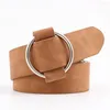 Belts 1PC Women Leisure Dress Jeans Vintage All-match Ladies Pants Bands Leather Belt Round Buckle Waistband