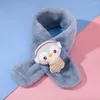 Sciarpe Cartoon Pinguino Bambola Bambini Peluche Sciarpa Colletto incrociato Pelliccia sintetica Capelli finti Scialle al collo per bambini Inverno