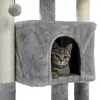 Cat Furniture Scratchers شجرة مستقرة مع SISAL POSTS TOWER CONDO شقة كبيرة مريحة جثم متدلية لالتقاط كرة صغيرة ومتوسطة CVBD 230106