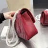 5A Ziarna zwykłe skórzane torby na ramię Designer Klasyczny kruchość torebka Złote Srebrny Łańcuch Podwójny liter
