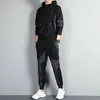 Herren-Trainingsanzüge, Herren-Outfit-Set, 2023, Herbstmode, lässiger Sportanzug, Kapuzenpullover, Hose, 2-teilig