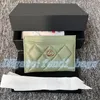 Kanał damski designer monety torebki portfel 4 kieszenie karty uchwyt karty torebka oryginalne skórzane luksusowe portfele z pudełkiem numer seryjny oryginalny posiadacz karty kluczowej