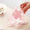 Tovagliette 1pc Tappetino creativo Stile giapponese Cherry Blossom Isolamento Silicone antiscivolo Ciotola Posto per il tè