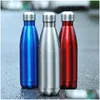 Water Bottles Double Walled 500Ml Stainless Steel Coke Shape Bottle Cola Shaped Vacuum Insated Outdoor Travel Dh1075 Drop Delivery H Dhm4K