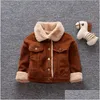 Jackets Baby Girls Boys Casual Winter Warm Jacket For Kids Plush Cotton Coat Children Lapel Outerwear 03 Y Toddler Christmas Clothes Dholi