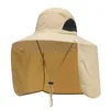Chapeaux à large bord Casquette de pêche militaire avec et chapeau de protection du cou châle Camping Soleil à séchage rapide en plein air