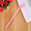 2pc schattige Flamingo Gel Pen Pen Cartoon Office School Leveringen Black Carbon Ink Signature Water Kawaii Crown Swan Stationery