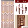 Sheer Curtains Handmade Wooden Blinds 90X220Cm 31 Line Bead Fly Sn Gate Divider Hallway Living Door Y200421 Drop Delivery Home Garde Dhiza