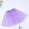 Kjolar flickor tutu barn kl￤der stj￤rnor glitter ballets fancy pettiskirt paljett scen danskl￤der kostym sommar tle prinsessan mini kl￤nning dhq7j