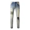 20SS MENS DESIGNER JEANS ENJESSERAD RIPPAD BIKER SLIM FIT MOTORCYCLE DENIM FÖR MÄNMMA JEAN MANS PANTS POUR HOMMES #882293B