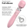 Pwięzy kosmetyczne Silent Magic Massager Wand Dildo Vibrator łechtaczka gspot podwójna wibracja stymuluje samica masturbatora av seksowne zabawki