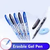 25st/parti 0,5 mm Erasable Ballpoint Pen Set Washable Handle Magic Ink Refill Rod för skolans kontorsskrivningsverktyg