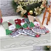 Christmas Decorations Mini Candy Gifts Stockings Cloth Santa Elk Printing Socks Xmas Lovely Gift Bag Children Fireplace Tree Decorat Dhh04