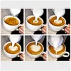 Autres ustensiles de cuisine Pichet à mousser le lait en acier inoxydable 5 7 12 20 oz crème tasse café crémier latte art pichet cappuccino pl fleur db dhx7s