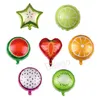 18 Zoll Früchte geformte Ballon Wassermelone Orangen Erdbeer Ballon Kindertageszeitparty Dekoration Aluminium Folienballons BH8225 Tyj