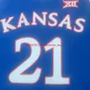 Maglie da basket cucite NCAA Kansas Jay College Joel 21 Embiid Vintage Paul 34 Pierce Jersey Camicie blu S-2XL