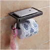 Tuvalet Kağıdı Tutucular Banyo Shees Antika Oyma Rol Raf Telefon Raf Duvarı Montajlı Tutucu Kancası WF1018 Y200407 DROP DEL DHWHW