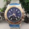 2023 U1 Toppkvalitet AAA Old Brand New Ankomstkvarn Kronograf M￤ns armbandsur Superocean A17384 Black Dial Number Bezel Platinum Skeleton Rostfri Male Watch