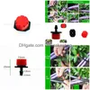 Attrezzature per l'irrigazione 500Pcs 8 fori Gocciolatore a flusso regolabile rosso Micro ugello Emettitore Irrigazione a goccia Sprinkler Raccordi da giardino Drop De Dhgwv