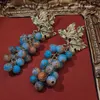 Dangle Earrings Rice Bead Hand Woven Fashion Grape Leaf Skewer Beading Simplicity Bohemia Alloy Ma'am Fringed