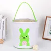 Happy Easter Bunny Manden Spring Party Rabbit Handtassen Canvas Candy Egg opbergtas kinderen jagen eieren evenement geschenken