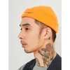 Bérets Hip Hop Street Style Tricot Chapeaux Pour Femmes Hommes Automne Hiver Bonnet Chaud Bonnets Tricotés Bonnet Chapeau Skullies Avec Noir / Orange / Gris