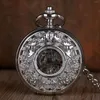 Taschenuhren, antik, komplett in Silber/Gold, Edelstahl, mechanisch, Herrenuhr, Steampunk, Vintage-Stil, Handaufzug, gravierte Taschenuhr, Damenuhr