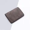 Storage Bags Style Mini Thin Men Wallet Card Holder Purse Coin Pouch Short Vertical PU Leather Change Money