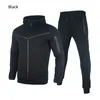 Survêtements pour hommes Entraînement personnalisé Activewear Blank Zip Up Two Piece Sportswear Hommes Survêtement et vêtements Sports Jogger Survêtements Wear Set