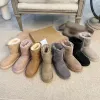 Austrália clássico clássico quente botas femininas mini meia neve bota EUA GS 585401 Winter Ful Full Fluffy Furry Satin Boots Booties