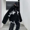 Vestes pour hommes Hybskr hiver veste en laine d'agneau Harajuku mode décontracté motif surdimensionné mâle épaissir chaud Parkas Hip Hop manteau ample 230106