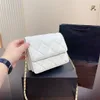 5A Quality Small Handbags Grey Luxury Brand Bag 22 Channel Purse Women Leather Shoulder With Chain Mini Tote Bag Real Lambskin Crossbody Designer Lady Satchels Bages