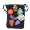 Loose Gemstones 7Pcs/Set Reiki Seven Chakra Healingnatural Stone Tumbled Irregar Polishing Rock Quartz Yoga Energy Bead Decoration D Dhzmh